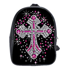 Hot Pink Rhinestone Cross School Bag (xl) by artattack4all