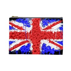 Distressed British Flag Bling Large Makeup Purse by artattack4all