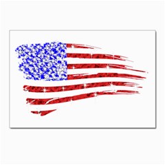 Sparkling American Flag 10 Pack Small Postcard by artattack4all