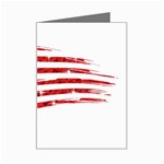 Sparkling American Flag Small Greeting Card Left