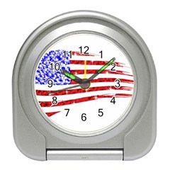 Sparkling American Flag Desk Alarm Clock by artattack4all
