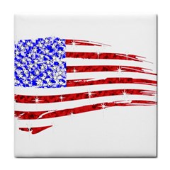 Sparkling American Flag Face Towel by artattack4all