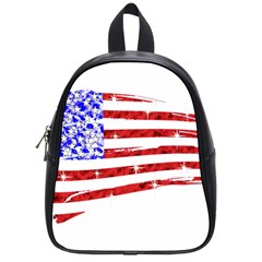 Sparkling American Flag Small School Backpack by artattack4all