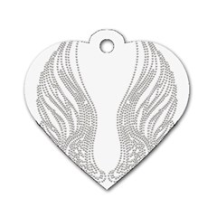Angel Bling Wings Single-sided Dog Tag (heart) by artattack4all