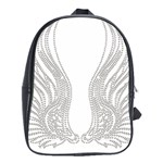 Angel Bling Wings School Bag (XL) Front