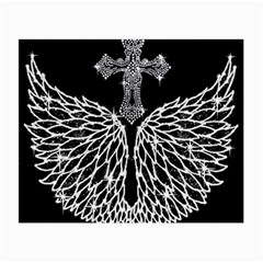 Bling Wings And Cross Twin-sided Glasses Cleaning Cloth by artattack4all