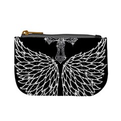 Bling Wings And Cross Coin Change Purse by artattack4all