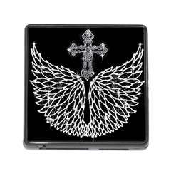 Bling Wings And Cross Card Reader With Storage (square) by artattack4all