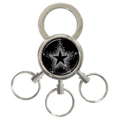 Sparkling Bling Star Cluster 3-ring Key Chain by artattack4all