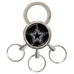 Sparkling Bling Star Cluster 3-Ring Key Chain Front