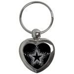 Sparkling Bling Star Cluster Key Chain (Heart) Front