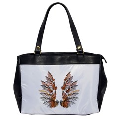 Brown Feather Wing Single-sided Oversized Handbag by artattack4all