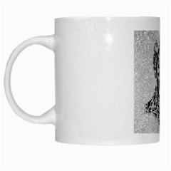 Diamond Bling Lion White Coffee Mug