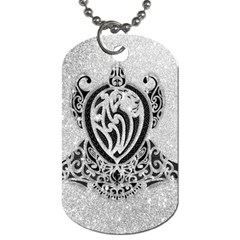 Diamond Bling Lion Single-sided Dog Tag by artattack4all