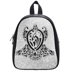 Diamond Bling Lion Small School Backpack by artattack4all