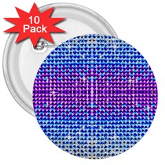 Rainbow Of Colors, Bling And Glitter 10 Pack Large Button (round) by artattack4all