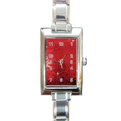 Sequin And Glitter Red Bling Classic Elegant Ladies Watch (rectangle) by artattack4all