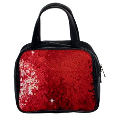 Sequin And Glitter Red Bling Twin-sided Satched Handbag by artattack4all