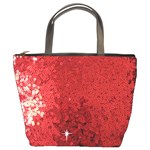 Sequin and Glitter Red Bling Bucket Handbag