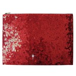 Sequin and Glitter Red Bling Cosmetic Bag (XXL)
