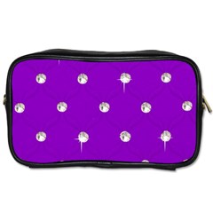 Royal Purple And Silver Bead Bling Single-sided Personal Care Bag by artattack4all
