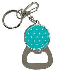 Turquoise Diamond Bling Key Chain With Bottle Opener by artattack4all
