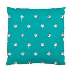 Turquoise Diamond Bling Twin-sided Cushion Case by artattack4all
