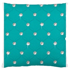 Turquoise Diamond Bling Large Cushion Case (two Sides) by artattack4all
