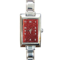 Deep Red Sparkle Bling Classic Elegant Ladies Watch (rectangle) by artattack4all
