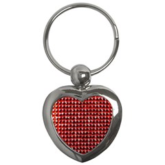 Deep Red Sparkle Bling Key Chain (heart) by artattack4all