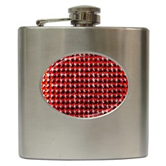 Deep Red Sparkle Bling Hip Flask by artattack4all