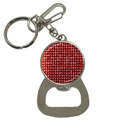 Deep Red Sparkle Bling Key Chain With Bottle Opener by artattack4all
