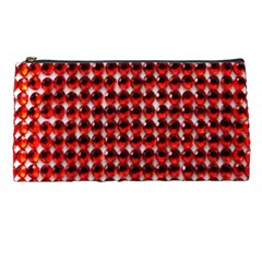Deep Red Sparkle Bling Pencil Case