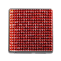 Deep Red Sparkle Bling Card Reader With Storage (square) by artattack4all
