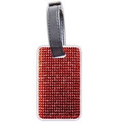 Deep Red Sparkle Bling Twin-sided Luggage Tag
