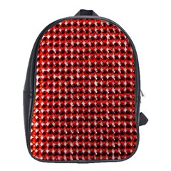 Deep Red Sparkle Bling School Bag (xl) by artattack4all