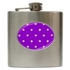 Royal Purple Sparkle Bling Hip Flask by artattack4all