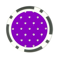 Royal Purple Sparkle Bling Poker Chip by artattack4all