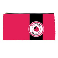 Brand Ribbon Black With Pink Pencil Case