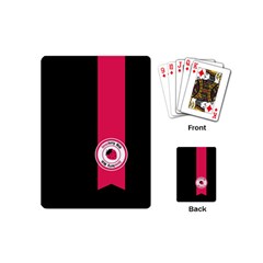 Brand Ribbon Pink With Black Playing Cards (mini) by strawberrymilk