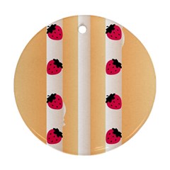 Origin Strawberry Cream Cake Round Ornament (two Sides) by strawberrymilk