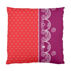 Lace Dots With Violet Rose Cushion Case (two Sides)