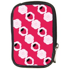 Cake Top Pink Compact Camera Leather Case by strawberrymilk