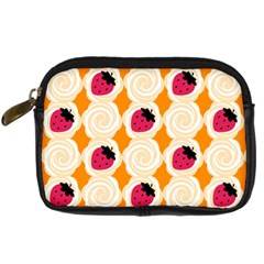 Cake Top Orange Digital Camera Leather Case by strawberrymilk