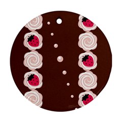 Cake Top Choco Round Ornament (two Sides) by strawberrymilk