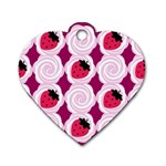 Cake Top Grape Dog Tag Heart (Two Sides)