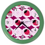 Cake Top Grape Color Wall Clock