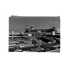 Vintage Germany Berlin The Tegel Airport 1970 Large Makeup Purse by Vintagephotos