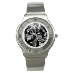 Vintage Uk  England Railway Inside Coach 1970 Stainless Steel Watch (round) by Vintagephotos