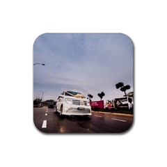 Wedding Car Rubber Drinks Coaster (square)
